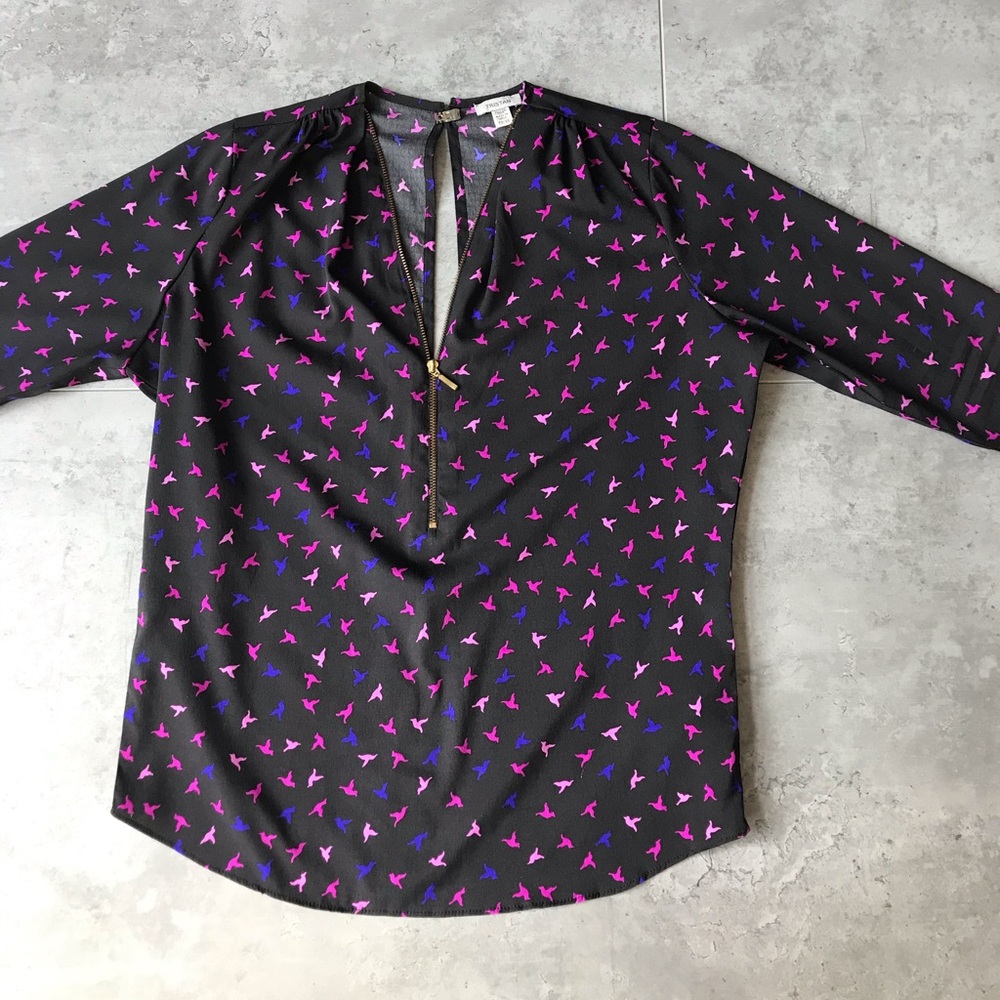 TRISTAN cute top with a bird pattern